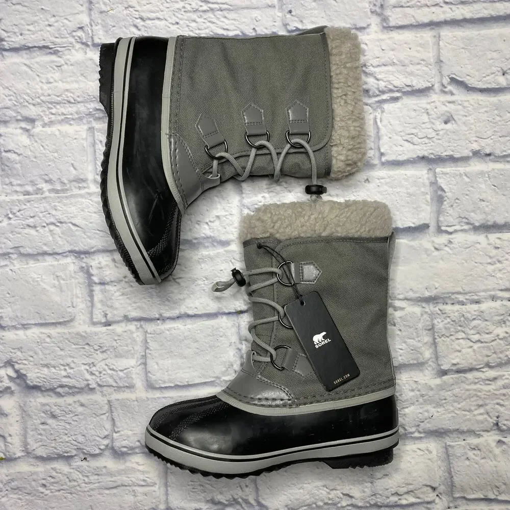 Sorel Yoot PAC Nylon Boots in Quarry/Dove (Youth)